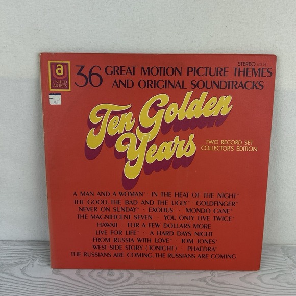Other - Ten Golden Years-36 Great Motion Picture Themes 2 Vinyl Set Ultrasonically clean
